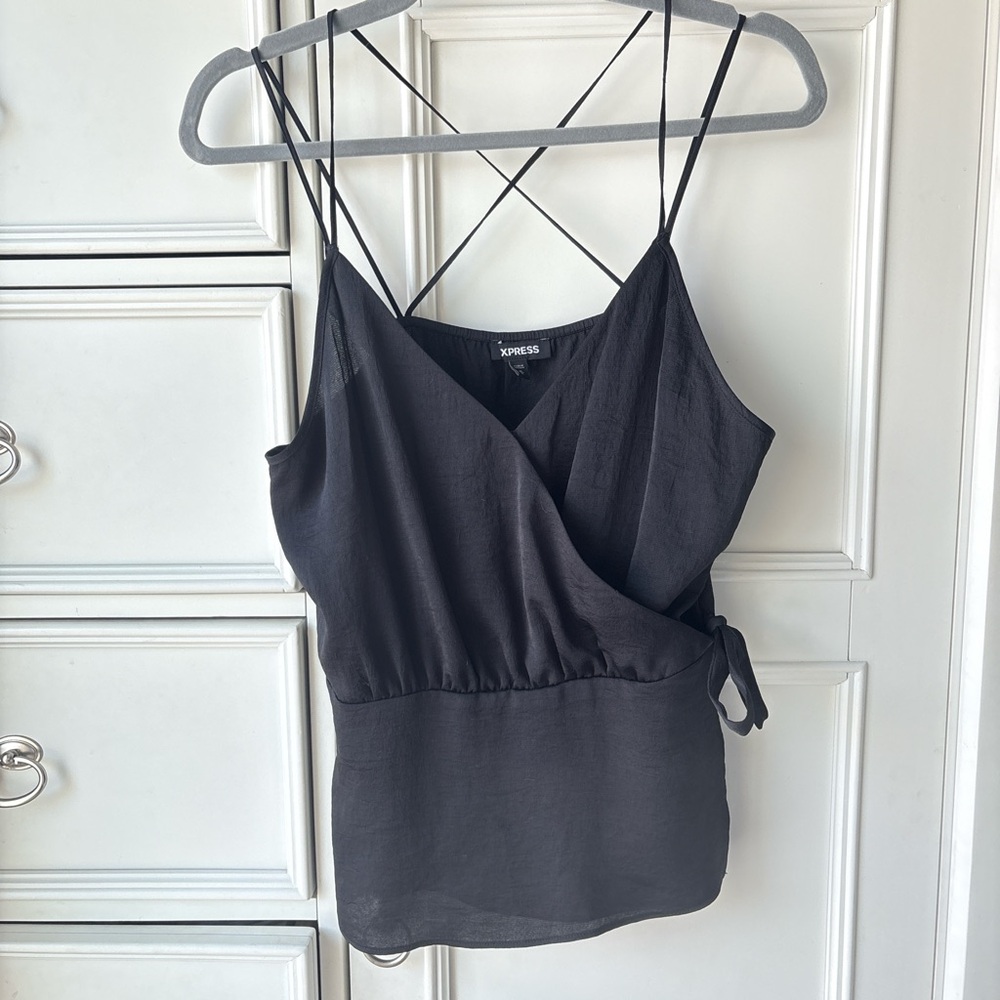 Express Peplum Surplice Cami with Side tie